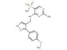 N-{[3-(4-methoxyphenyl)-1H-pyrazol-4-yl]methyl}-2-methyl-5-(methylsulfonyl)pyrimidin-4-amine