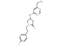 4-[(6-ethylpyrimidin-4-yl)amino]-1-[2-(4-fluorophenyl)ethyl]pyrrolidin-2-one