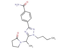 4-{1-butyl-5-[1-(2-oxopyrrolidin-1-yl)ethyl]-1H-1,2,4-triazol-3-yl}benzamide