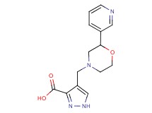 4-[(2-pyridin-3-ylmorpholin-4-yl)methyl]-1H-pyrazole-3-carboxylic acid