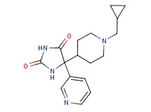 5-[1-(cyclopropylmethyl)piperidin-4-yl]-5-pyridin-3-ylimidazolidine-2,4-dione