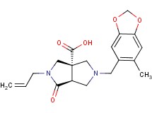 (3aS*,6aS*)-2-allyl-5-[(6-methyl-1,3-benzodioxol-5-yl)methyl]-1-oxohexahydropyrrolo[3,4-c]pyrrole-3a(1H)-carboxylic acid