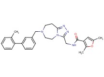 2,5-dimethyl-N-({7-[(2'-methyl-3-biphenylyl)methyl]-6,7,8,9-tetrahydro-5H-[1,2,4]triazolo[4,3-d][1,4]diazepin-3-yl}methyl)-3-furamide