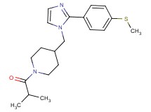 1-isobutyryl-4-({2-[4-(methylthio)phenyl]-1H-imidazol-1-yl}methyl)piperidine