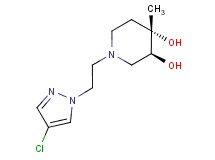 (3S*,4S*)-1-[2-(4-chloro-1H-pyrazol-1-yl)ethyl]-4-methylpiperidine-3,4-diol