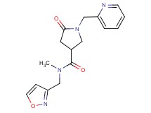 N-(3-isoxazolylmethyl)-N-methyl-5-oxo-1-(2-pyridinylmethyl)-3-pyrrolidinecarboxamide