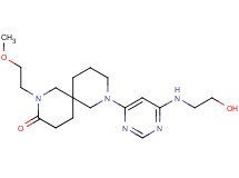8-{6-[(2-hydroxyethyl)amino]-4-pyrimidinyl}-2-(2-methoxyethyl)-2,8-diazaspiro[5.5]undecan-3-one