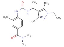 4-[({[1-(1-ethyl-3,5-dimethyl-1H-pyrazol-4-yl)ethyl]amino}carbonyl)amino]-N,N,3-trimethylbenzamide