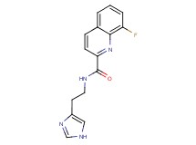 8-fluoro-N-[2-(1H-imidazol-4-yl)ethyl]quinoline-2-carboxamide
