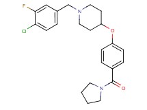 1-(4-chloro-3-fluorobenzyl)-4-[4-(1-pyrrolidinylcarbonyl)phenoxy]piperidine