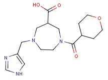 1-(1H-imidazol-4-ylmethyl)-4-(tetrahydro-2H-pyran-4-ylcarbonyl)-1,4-diazepane-6-carboxylic acid