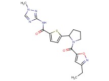 5-{1-[(3-ethyl-5-isoxazolyl)carbonyl]-2-pyrrolidinyl}-N-(1-methyl-1H-1,2,4-triazol-3-yl)-2-thiophenecarboxamide