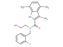 N-(2-fluorobenzyl)-N-(2-hydroxyethyl)-3,4,7-trimethyl-1H-indole-2-carboxamide