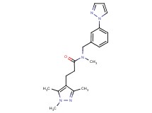 N-methyl-N-[3-(1H-pyrazol-1-yl)benzyl]-3-(1,3,5-trimethyl-1H-pyrazol-4-yl)propanamide