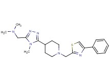 N,N-dimethyl-1-(4-methyl-5-{1-[(4-phenyl-1,3-thiazol-2-yl)methyl]piperidin-4-yl}-4H-1,2,4-triazol-3-yl)methanamine