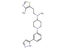 N-methyl-N-[2-(4-methyl-1,3-thiazol-5-yl)ethyl]-1-[3-(1H-pyrazol-5-yl)phenyl]-4-piperidinamine