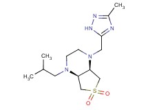 (4aR*,7aS*)-1-isobutyl-4-[(3-methyl-1H-1,2,4-triazol-5-yl)methyl]octahydrothieno[3,4-b]pyrazine 6,6-dioxide
