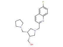 [(3R*,4R*)-1-[(6-fluoroquinolin-2-yl)methyl]-4-(pyrrolidin-1-ylmethyl)pyrrolidin-3-yl]methanol