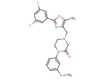 4-{[2-(3,5-difluorophenyl)-5-methyl-1,3-oxazol-4-yl]methyl}-1-(3-methoxyphenyl)-2-piperazinone