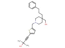 4-(5-{[4-(hydroxymethyl)-4-(3-phenylpropyl)-1-piperidinyl]methyl}-2-thienyl)-2-methyl-3-butyn-2-ol