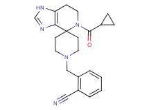 2-{[5-(cyclopropylcarbonyl)-1,5,6,7-tetrahydro-1'H-spiro[imidazo[4,5-c]pyridine-4,4'-piperidin]-1'-yl]methyl}benzonitrile