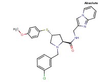 (4R)-1-(3-chlorobenzyl)-N-(imidazo[1,2-a]pyridin-2-ylmethyl)-4-[(4-methoxyphenyl)thio]-L-prolinamide