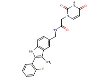 2-(2,4-dioxo-3,4-dihydropyrimidin-1(2H)-yl)-N-{[2-(2-fluorophenyl)-3-methyl-1H-indol-5-yl]methyl}acetamide
