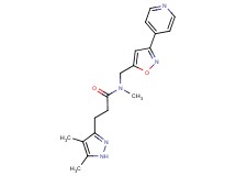 3-(4,5-dimethyl-1H-pyrazol-3-yl)-N-methyl-N-{[3-(4-pyridinyl)-5-isoxazolyl]methyl}propanamide