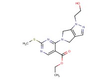 ethyl 4-[1-(2-hydroxyethyl)-4,6-dihydropyrrolo[3,4-c]pyrazol-5(1H)-yl]-2-(methylthio)pyrimidine-5-carboxylate