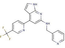 N-(pyridin-3-ylmethyl)-4-[5-(trifluoromethyl)pyridin-2-yl]-1H-pyrrolo[2,3-b]pyridin-6-amine
