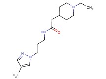 2-(1-ethyl-4-piperidinyl)-N-[3-(4-methyl-1H-pyrazol-1-yl)propyl]acetamide