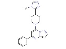 7-[4-(4-methyl-4H-1,2,4-triazol-3-yl)-1-piperidinyl]-5-phenylpyrazolo[1,5-a]pyrimidine