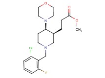 methyl 3-[(3S*,4R*)-1-(2-chloro-6-fluorobenzyl)-4-(4-morpholinyl)-3-piperidinyl]propanoate