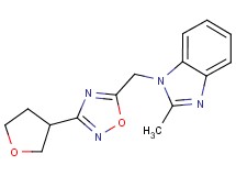 2-methyl-1-{[3-(tetrahydrofuran-3-yl)-1,2,4-oxadiazol-5-yl]methyl}-1H-benzimidazole