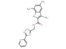 3,5,7-trimethyl-N-[(3-pyridin-2-yl-1,2,4-oxadiazol-5-yl)methyl]-1H-indole-2-carboxamide