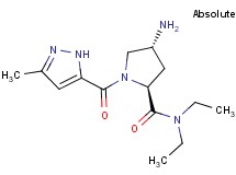 (4R)-4-amino-N,N-diethyl-1-[(3-methyl-1H-pyrazol-5-yl)carbonyl]-L-prolinamide