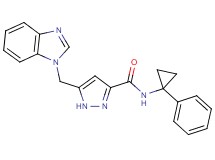 5-(1H-benzimidazol-1-ylmethyl)-N-(1-phenylcyclopropyl)-1H-pyrazole-3-carboxamide