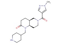 rel-(4aS,8aR)-6-[(1-methyl-1H-pyrazol-4-yl)carbonyl]-1-(4-piperidinylmethyl)octahydro-1,6-naphthyridin-2(1H)-one hydrochloride