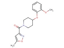 4-(2-methoxyphenoxy)-1-[(5-methyl-3-isoxazolyl)carbonyl]piperidine