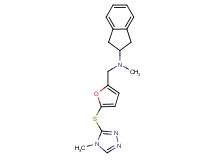 2,3-dihydro-1H-inden-2-yl(methyl)({5-[(4-methyl-4H-1,2,4-triazol-3-yl)thio]-2-furyl}methyl)amine