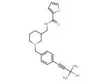 N-({1-[4-(3-hydroxy-3-methyl-1-butyn-1-yl)benzyl]-3-piperidinyl}methyl)-2-furamide