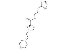 1-(2-piperazin-1-ylethyl)-N-[2-(1H-1,2,4-triazol-5-ylthio)ethyl]-1H-1,2,3-triazole-4-carboxamide