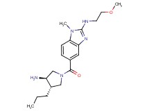 5-{[(3R*,4S*)-3-amino-4-propylpyrrolidin-1-yl]carbonyl}-N-(2-methoxyethyl)-1-methyl-1H-benzimidazol-2-amine