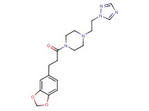 1-[3-(1,3-benzodioxol-5-yl)propanoyl]-4-[2-(1H-1,2,4-triazol-1-yl)ethyl]piperazine