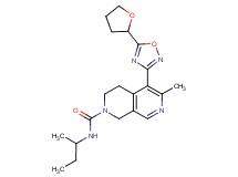N-(sec-butyl)-6-methyl-5-[5-(tetrahydro-2-furanyl)-1,2,4-oxadiazol-3-yl]-3,4-dihydro-2,7-naphthyridine-2(1H)-carboxamide
