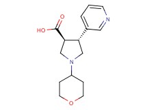 (3S*,4R*)-4-(3-pyridinyl)-1-(tetrahydro-2H-pyran-4-yl)-3-pyrrolidinecarboxylic acid