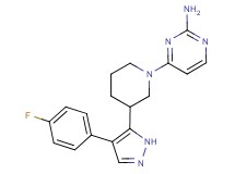 4-{3-[4-(4-fluorophenyl)-1H-pyrazol-5-yl]piperidin-1-yl}pyrimidin-2-amine