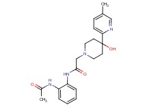 N-[2-(acetylamino)phenyl]-2-[4-hydroxy-4-(5-methylpyridin-2-yl)piperidin-1-yl]acetamide