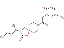 3-(1-methylbutyl)-8-[(3-methyl-6-oxopyridazin-1(6H)-yl)acetyl]-1-oxa-3,8-diazaspiro[4.5]decan-2-one