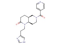 (4aS*,8aR*)-1-[2-(1H-imidazol-4-yl)ethyl]-6-isonicotinoyloctahydro-1,6-naphthyridin-2(1H)-one